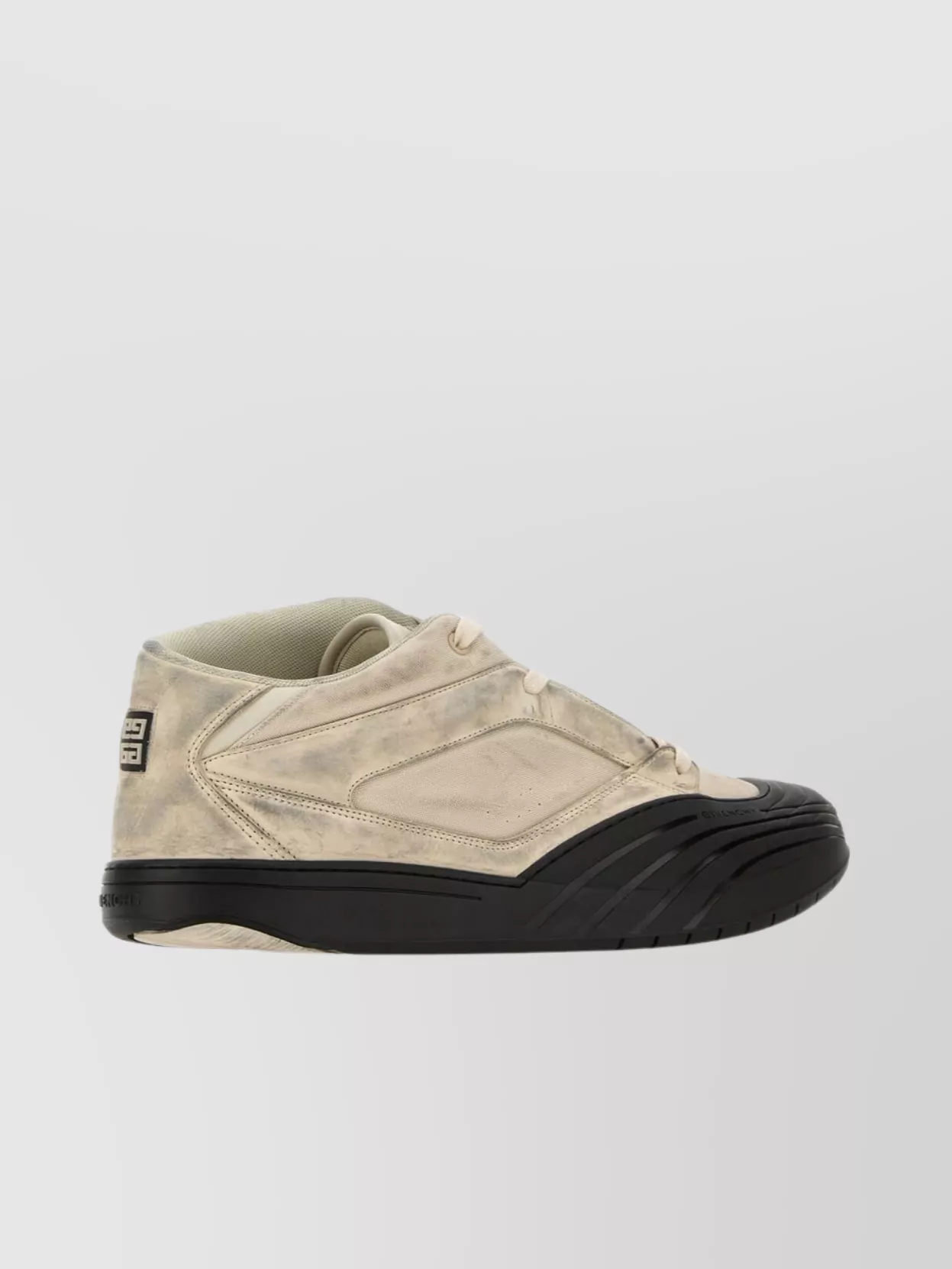 Shop Givenchy Fabric And Leather Sneakers With Intentional Dirties
