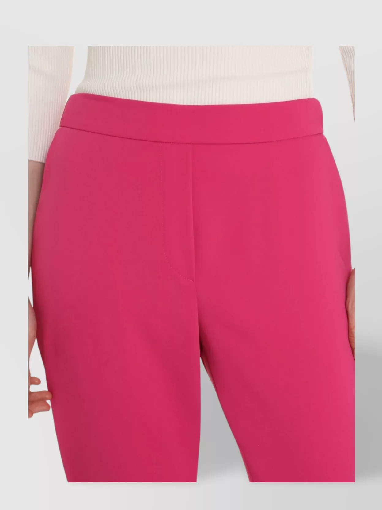 P.a.r.o.s.h High-rise Trousers Crêpe Elastic Waistband