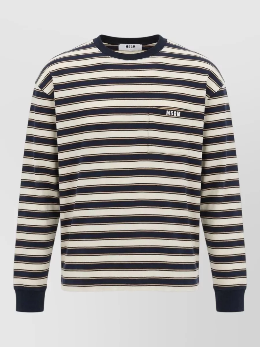 MSGM striped long-sleeve t-shirt