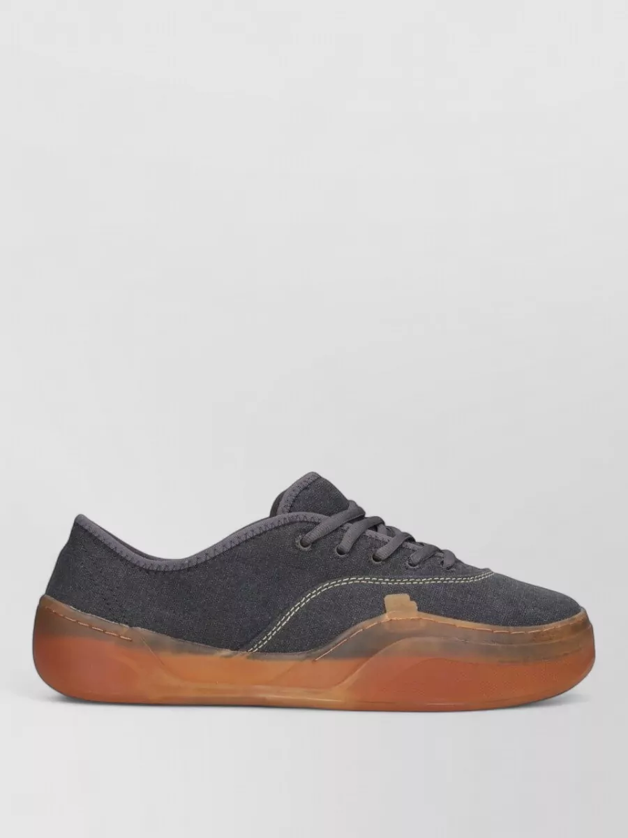Erl cotton low top lace-up sneakers