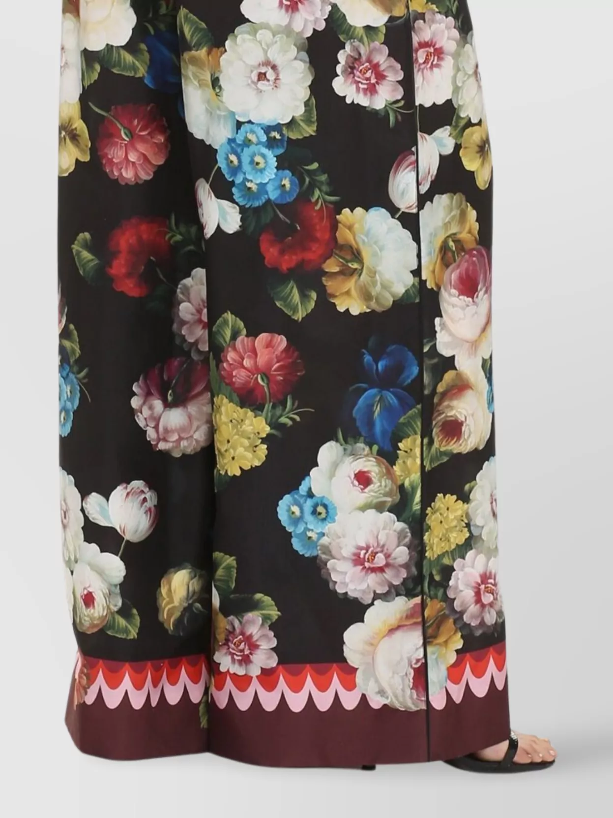 Dolce&Gabbana Floral Pattern Silk Pajama Blouse