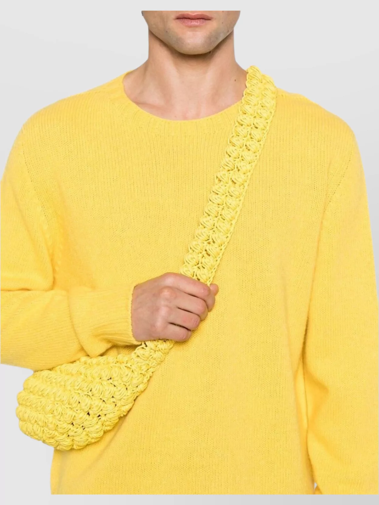 Palm Angels Ribbed Crewneck Sweater With Long Sleeves