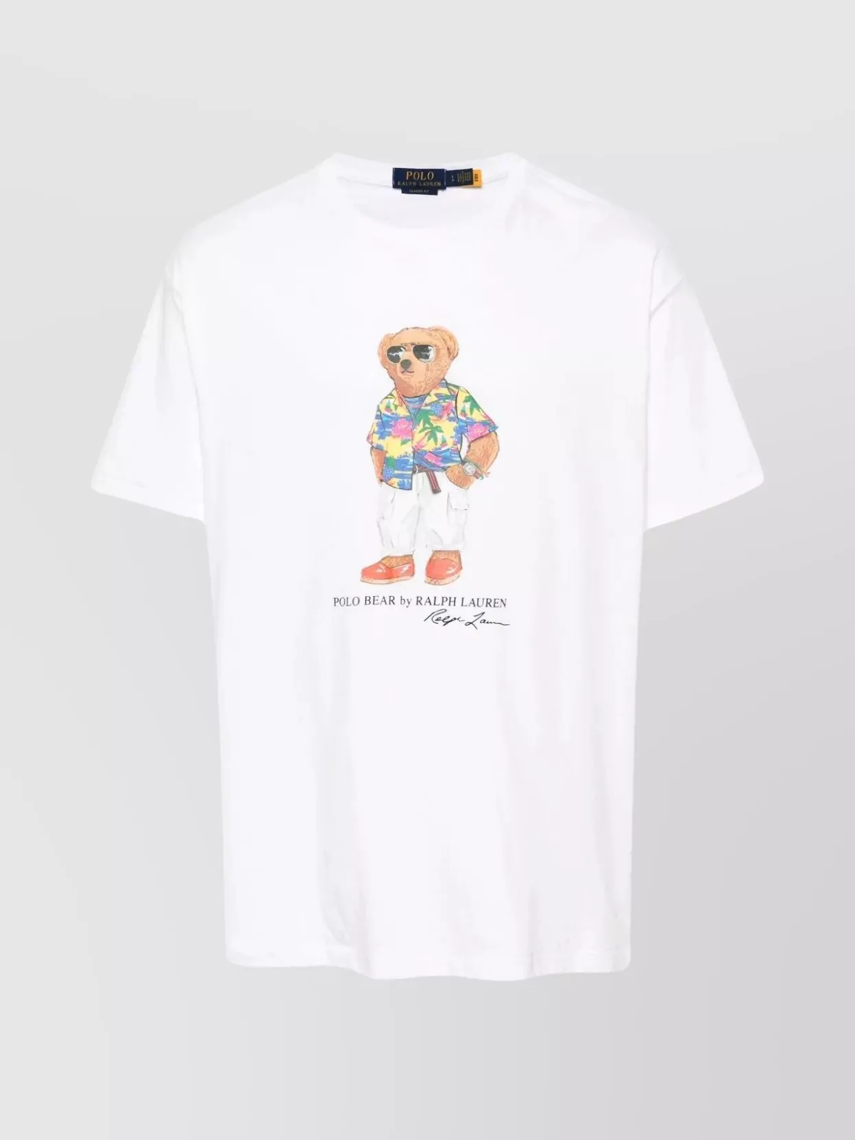 Shop Polo Ralph Lauren Graphic Print Bear Crewneck T-shirt In White