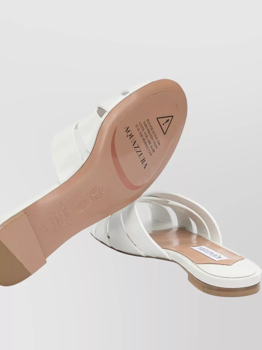 Aquazzura Leather Copacabana Slides