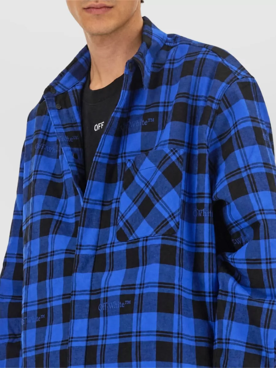 Off-White Checked Cotton Shirt