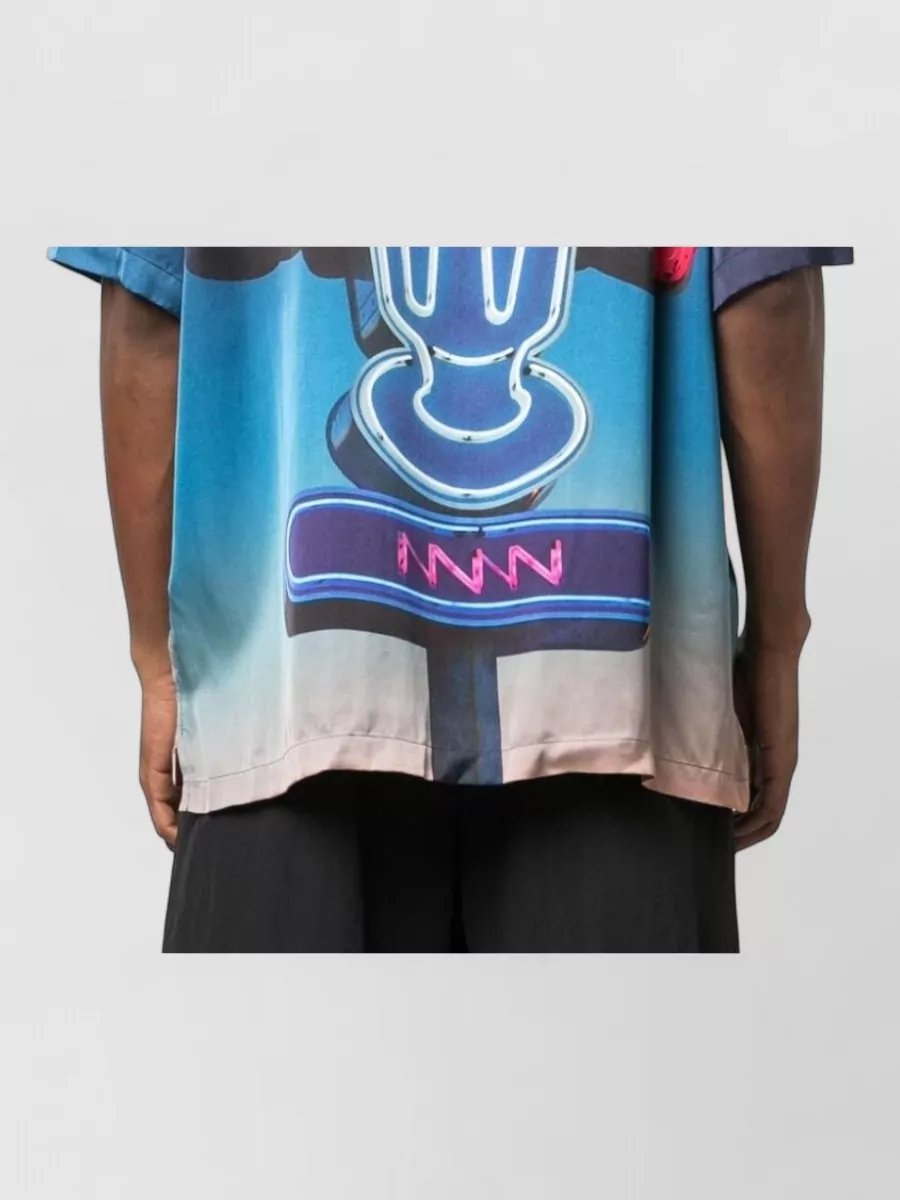 Blue Sky Inn Viscose Graphic-Print Short-Sleeve Shirt