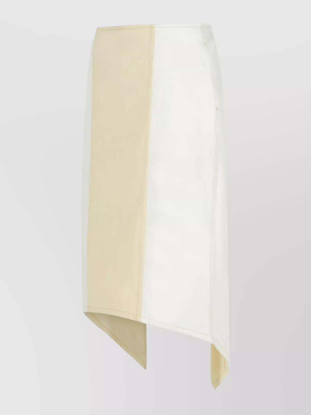 Jw Anderson Cotton Skirt With Layered Asymmetric Hem