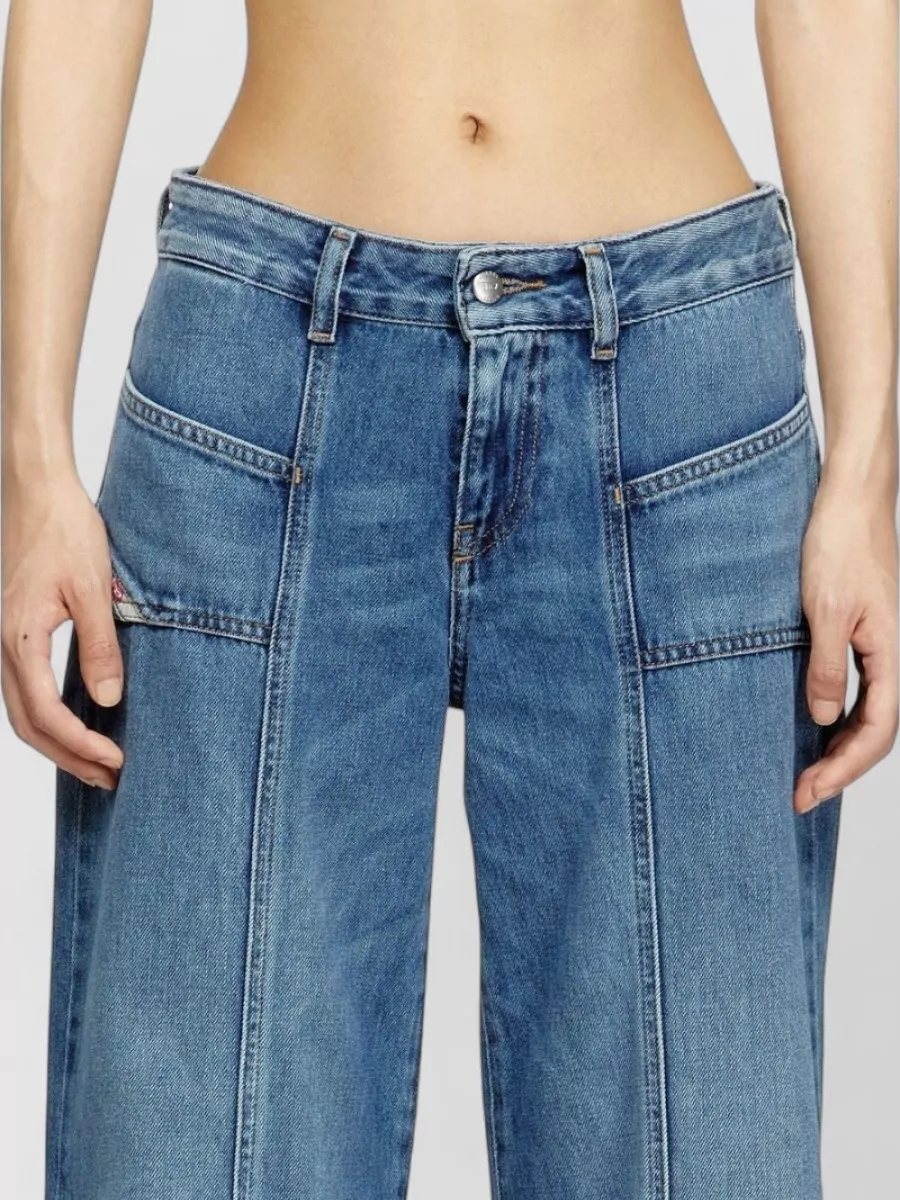 Diesel Denim Low-Rise Wide-Leg Jeans