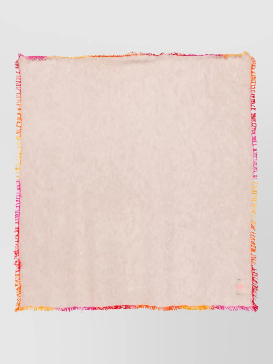 Faliero Sarti brushed cashmere square scarf