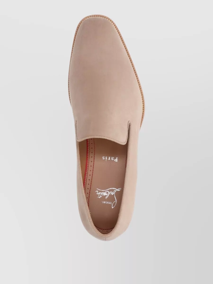 Christian Louboutin Loafers Almond Toe Leather Sole Design