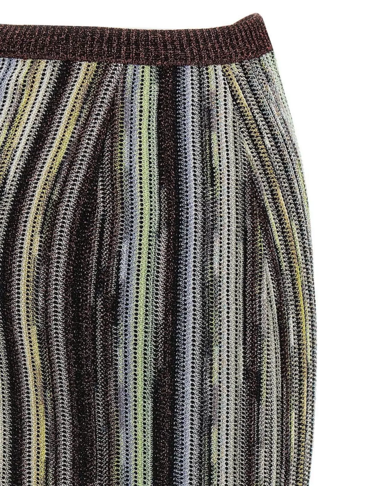 Shop Missoni Striped Skirt With Button And Elastic Waistband
