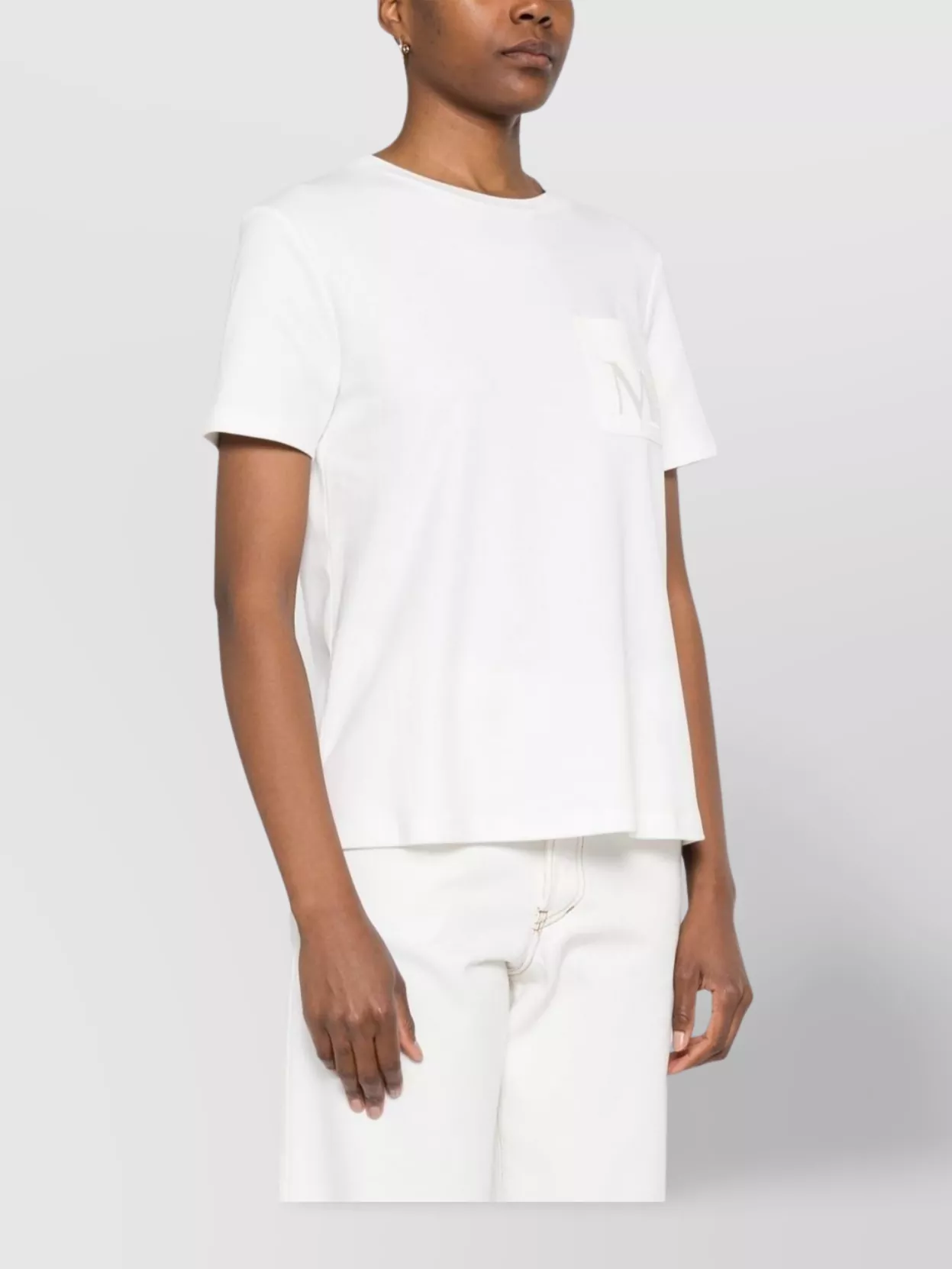 S Max Mara Pocket Crew Neck Short Sleeve Top