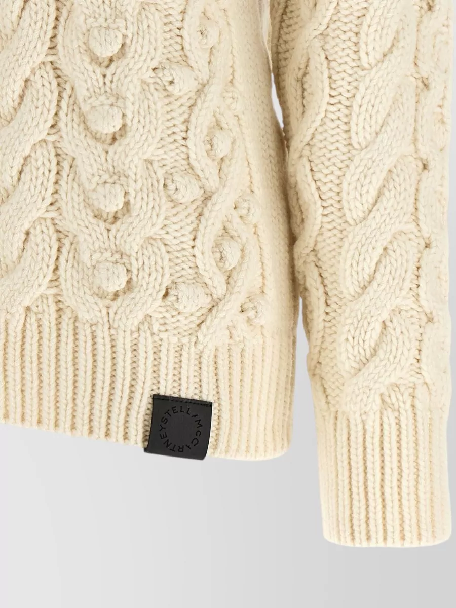Stella Mccartney Virgin Wool Cable-Knit Turtleneck Jumper