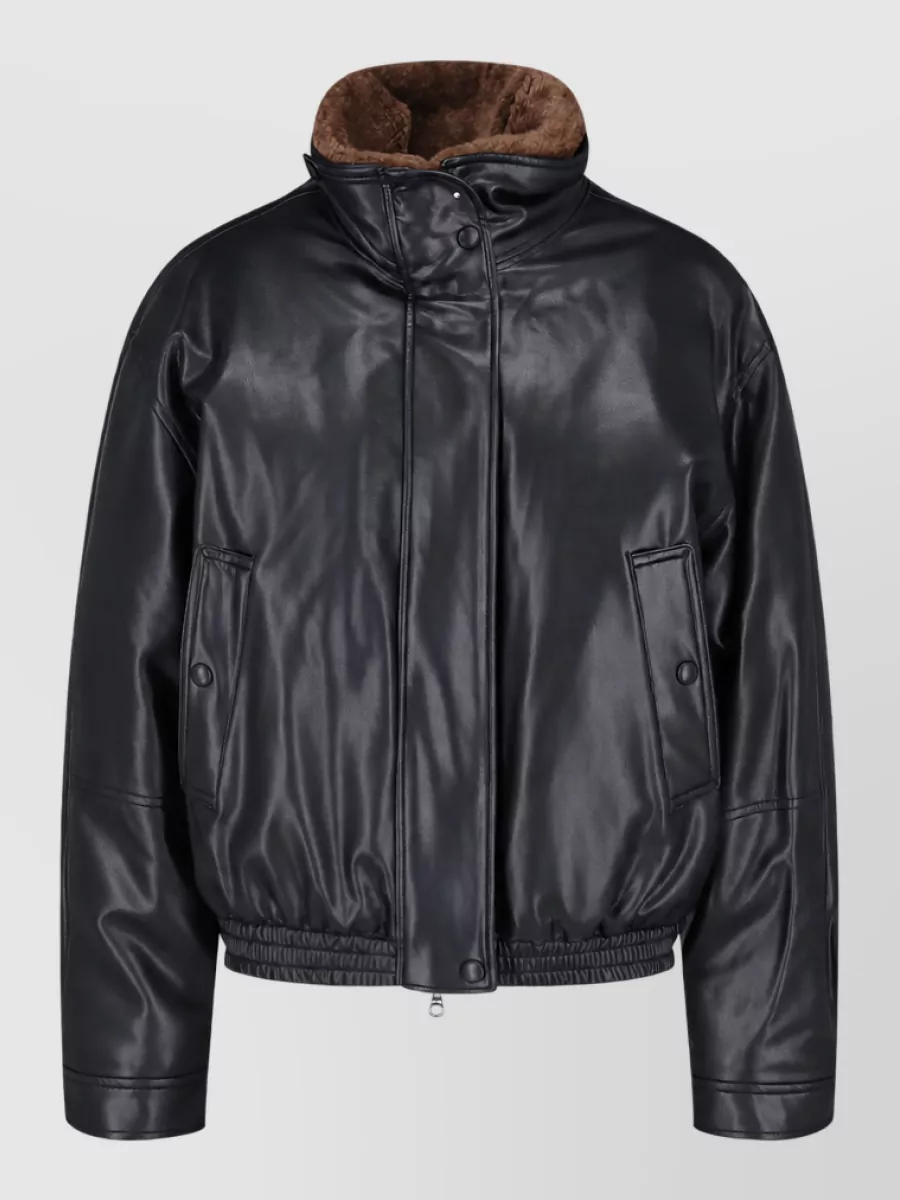 Low Classic synthetic leather coat