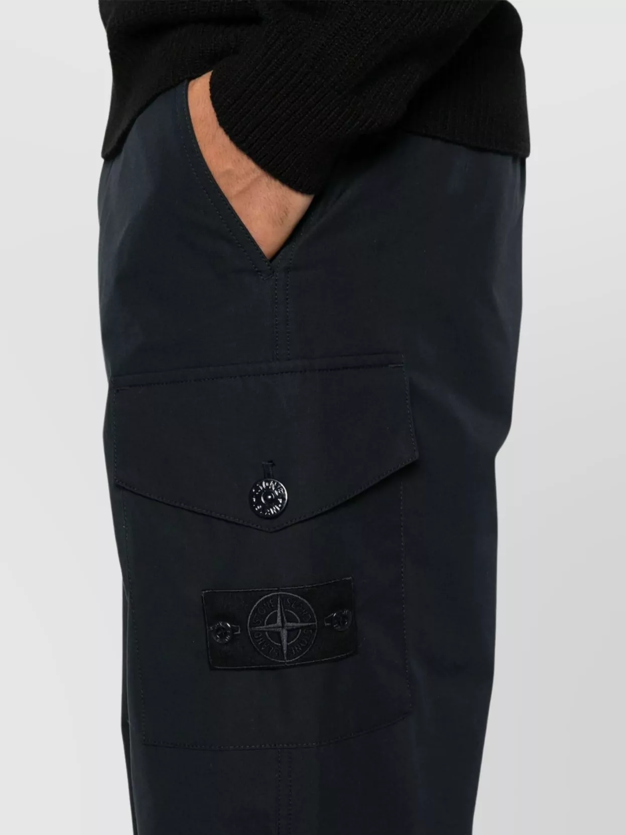 Stone Island Regular Trousers With Hidden Snap Button