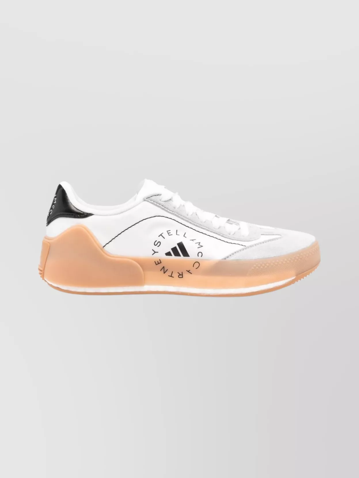 Adidas By Stella Mccartney Round Toe Low-top Sneakers With Contrasting Sole In Multi