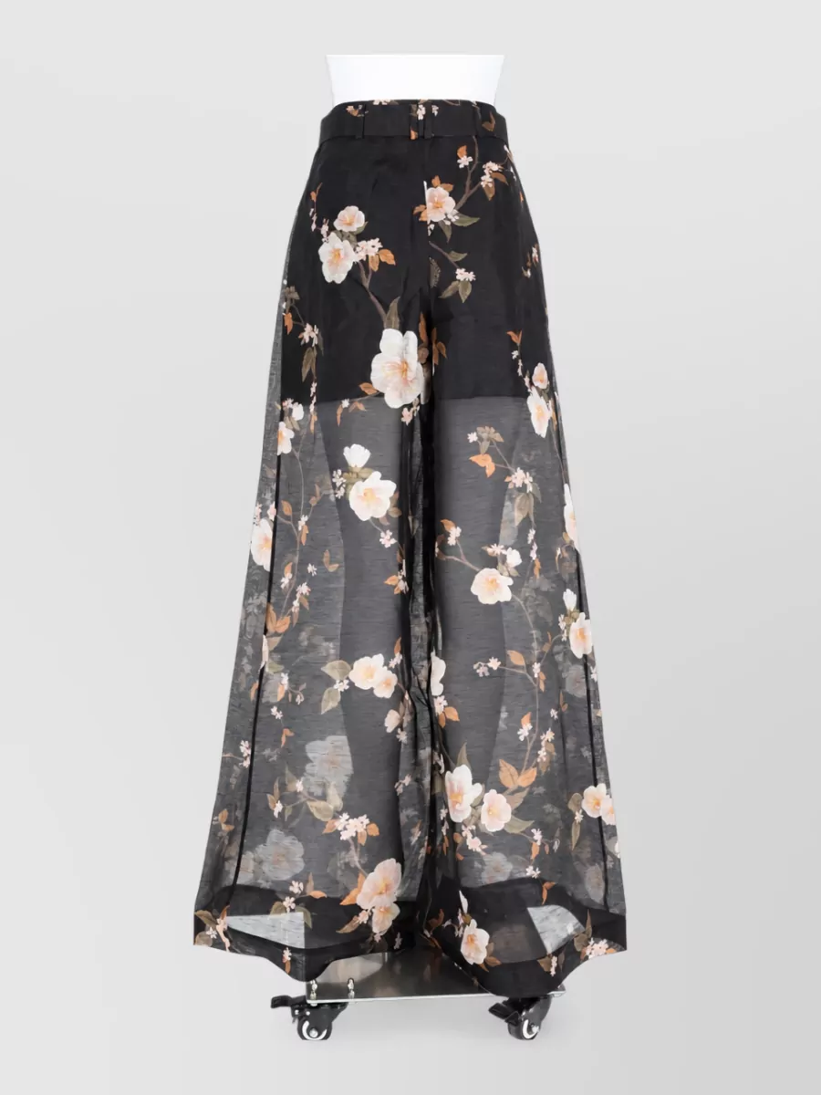Zimmermann Linen Silk Wide-Leg Trousers