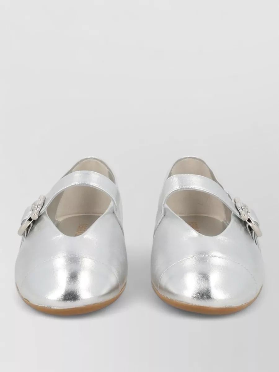 Ferragamo leather ballerina flats