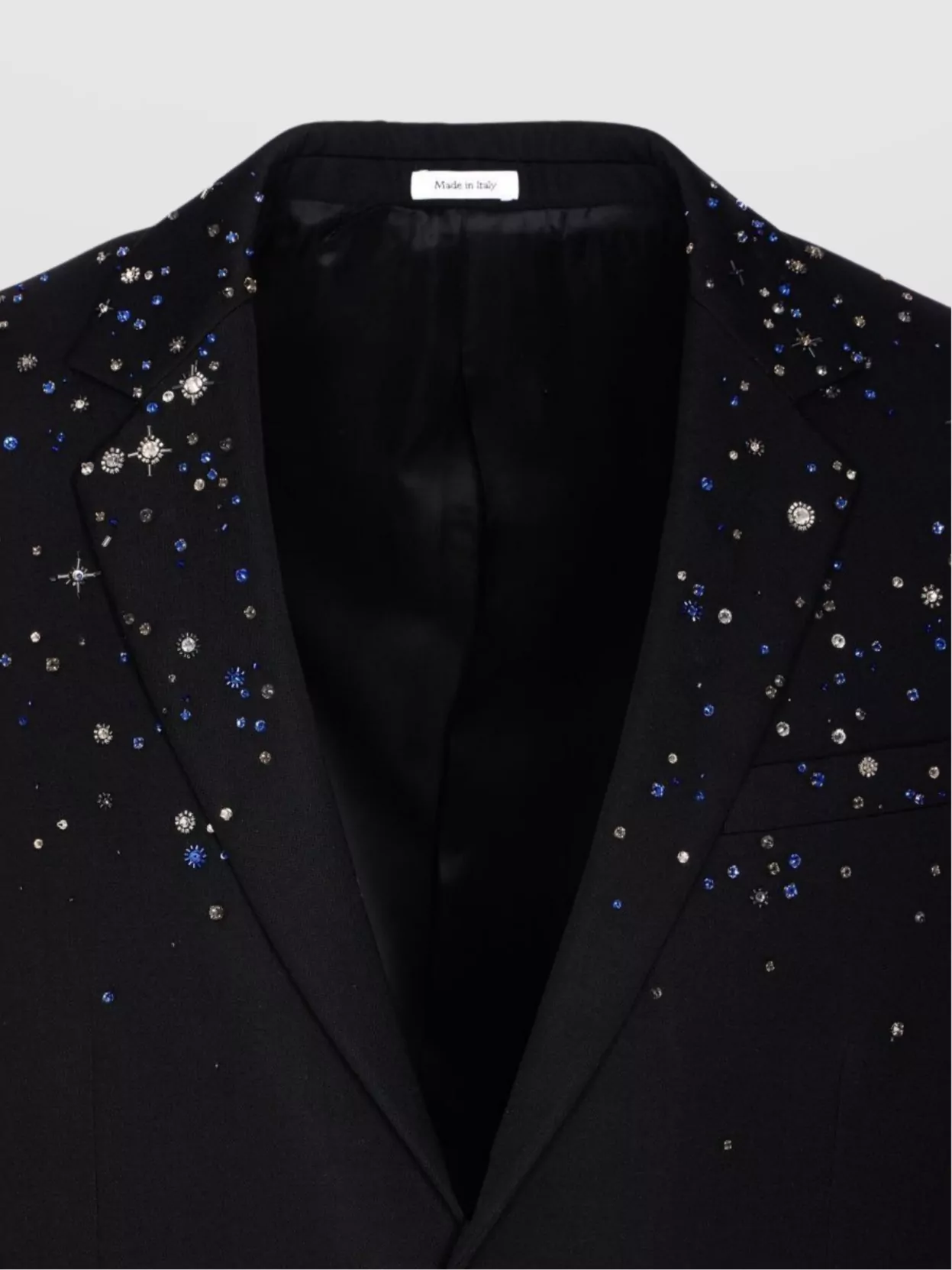 Alexander Mcqueen Single Breasted Crystal Embellished Jacket