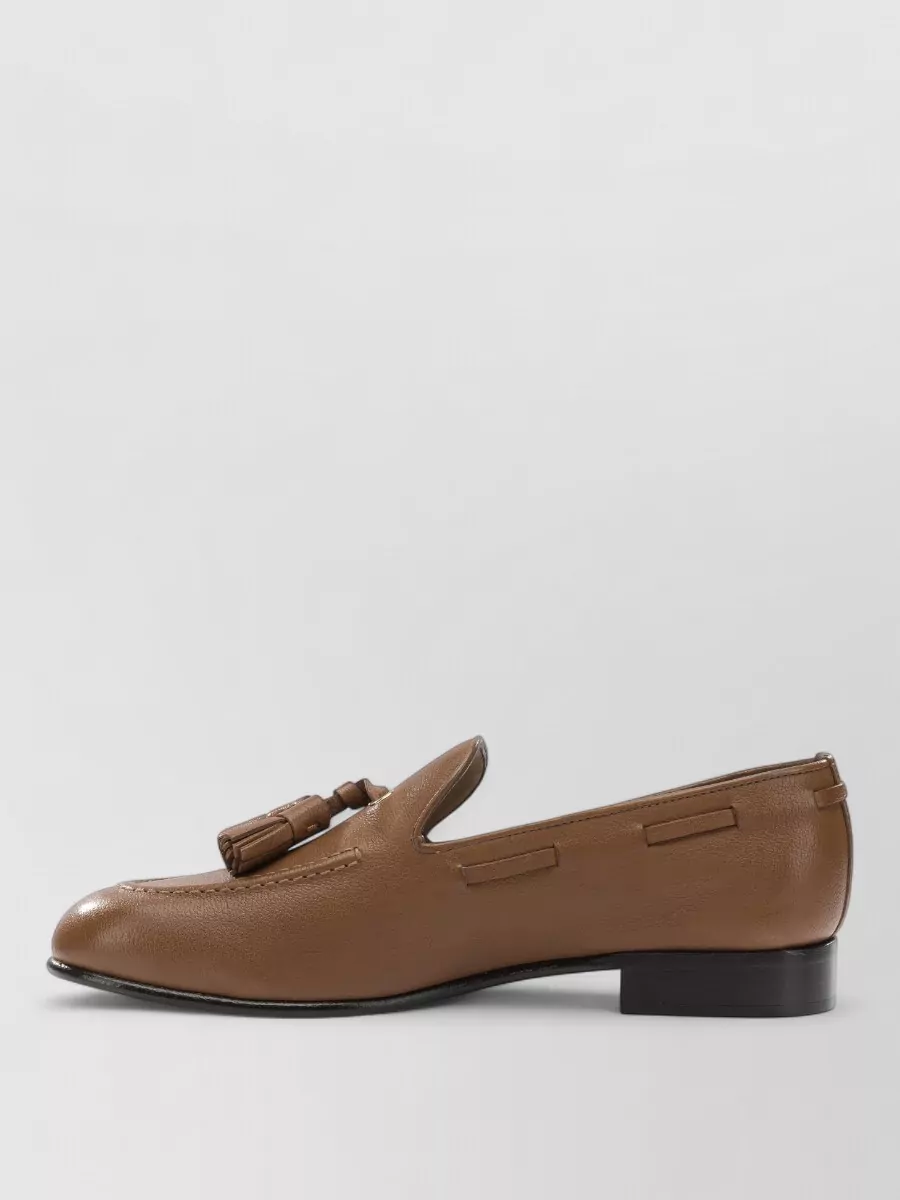 Ferragamo Loafers Tassel Detail Round Toe Leather