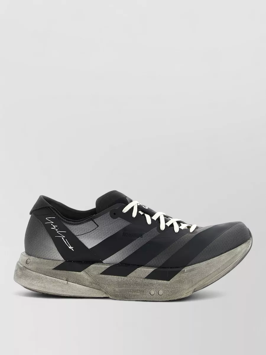 Y-3 striped low-top sneakers