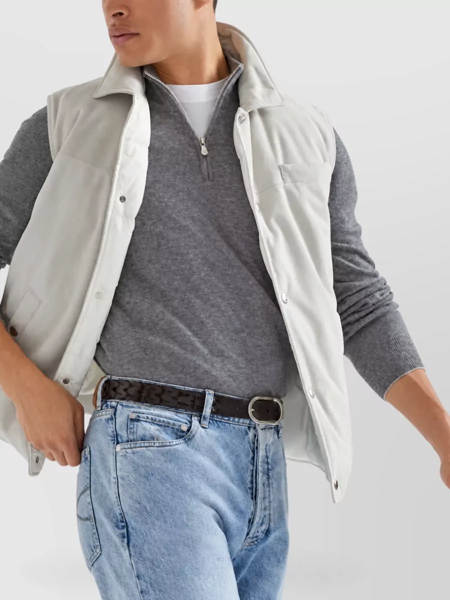 Brunello Cucinelli Cashmere Half Zip Sweater