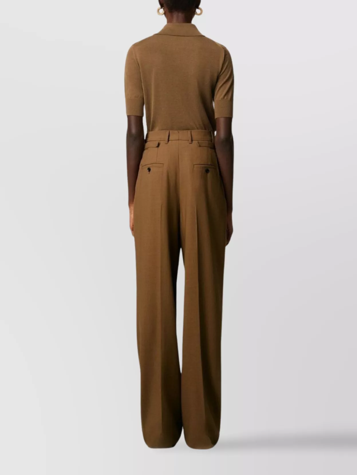 Ami Paris High-Rise Wool Twill Trousers