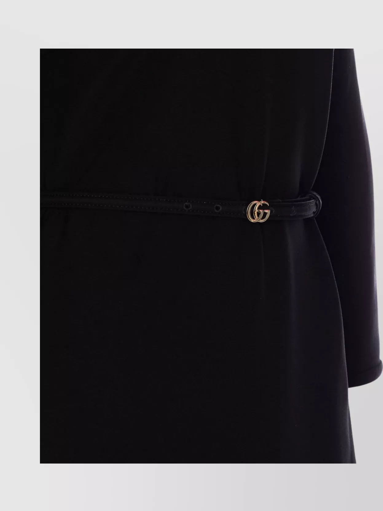 Gucci Double G Belted Cady Midi Dress