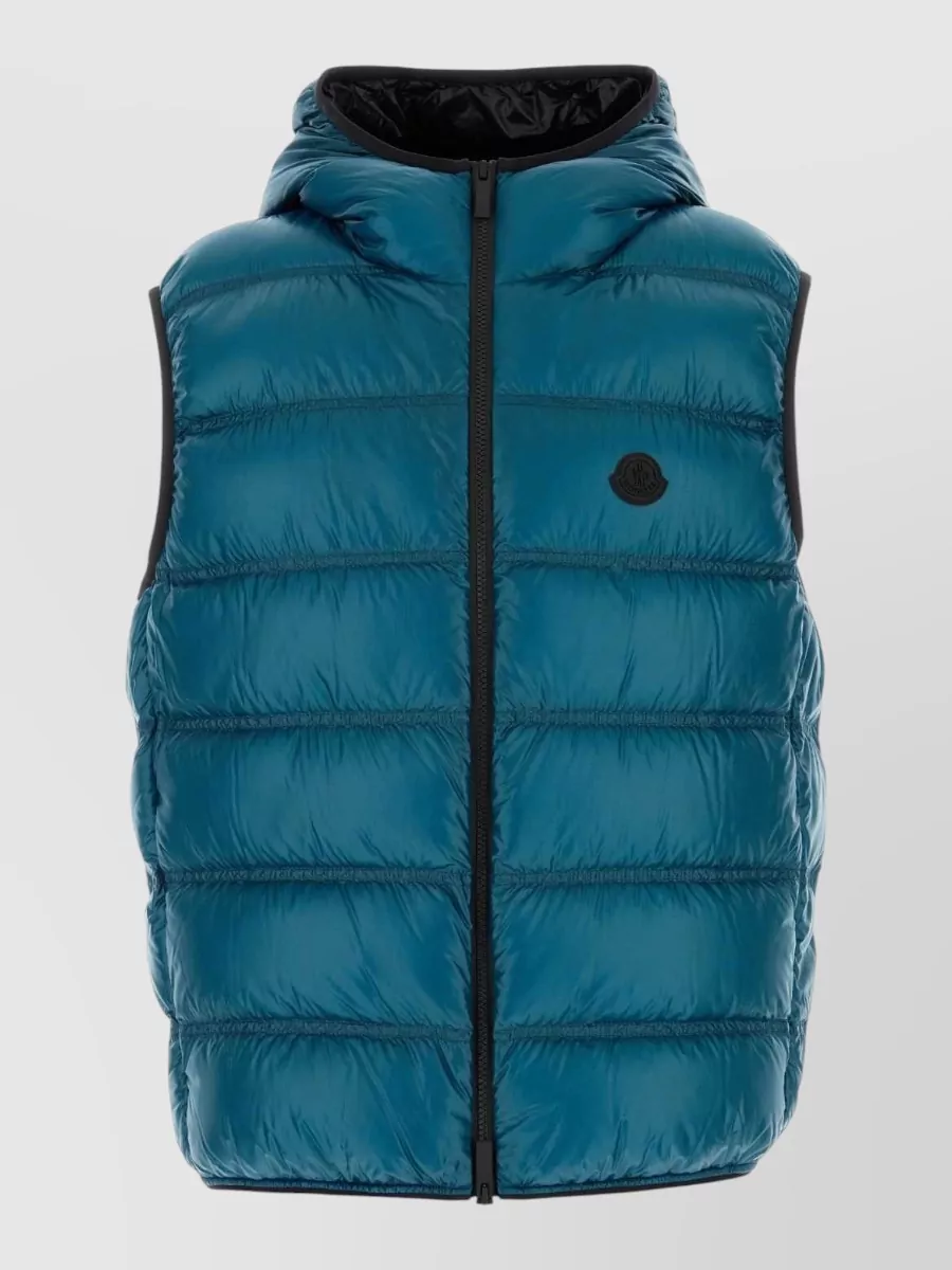 Moncler quilted down hooded puffer vest