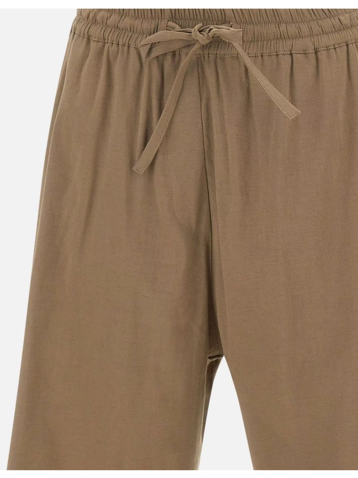 Fabiana Filippi Cocoa Linen Blend Elastic Shorts