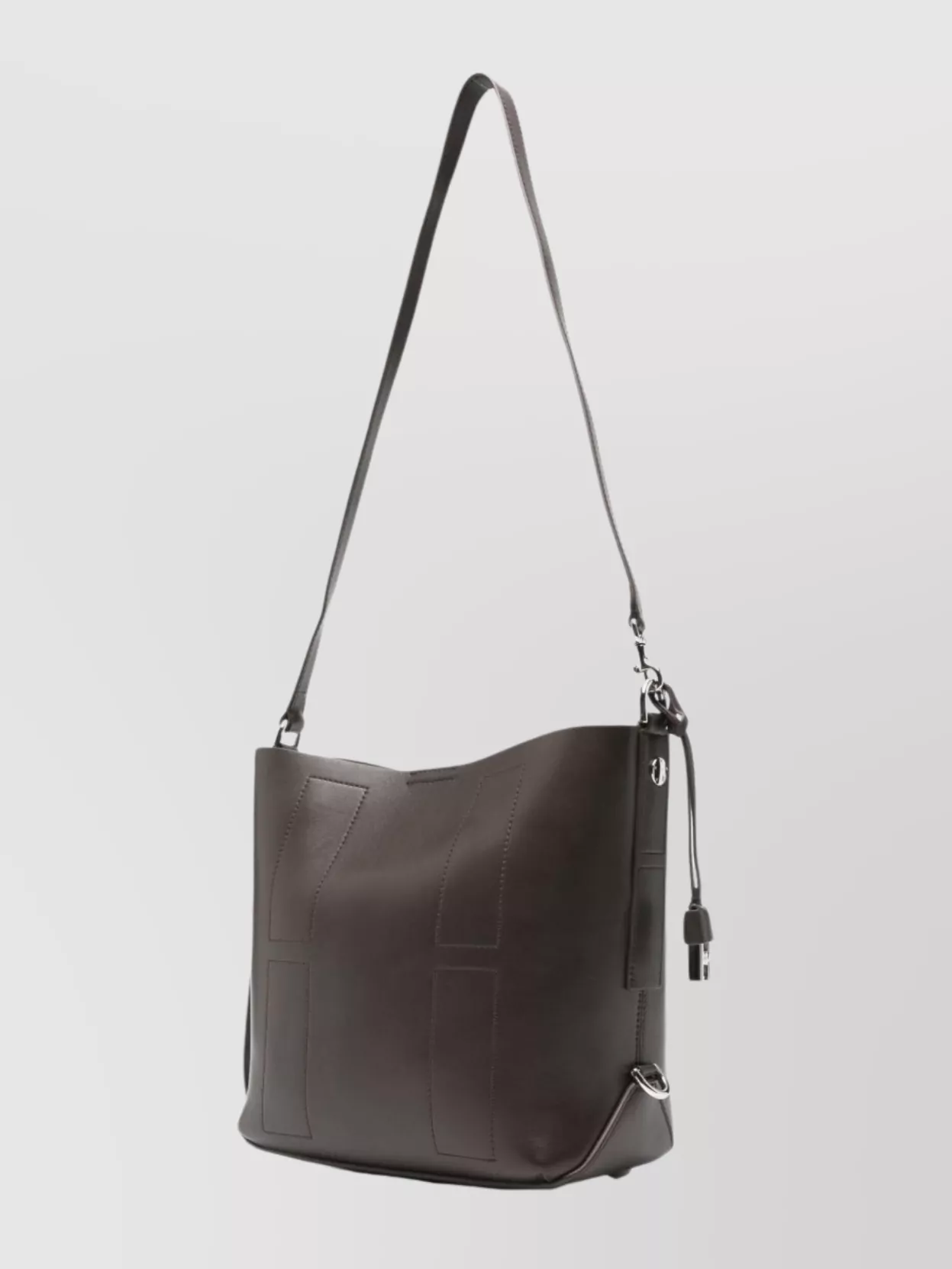 Hogan Small Leather Hobo Bag With Adjustable Strap