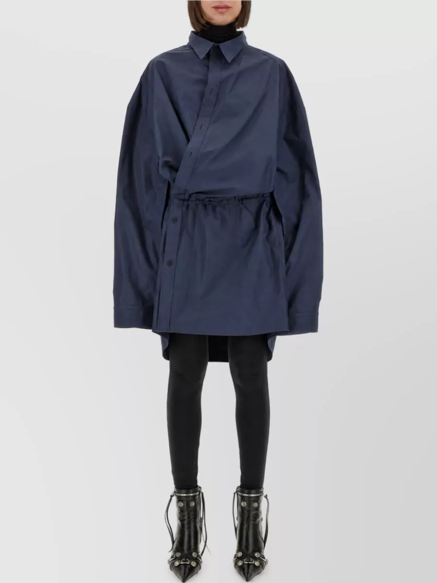 Balenciaga Cotton Mini Shirt Dress