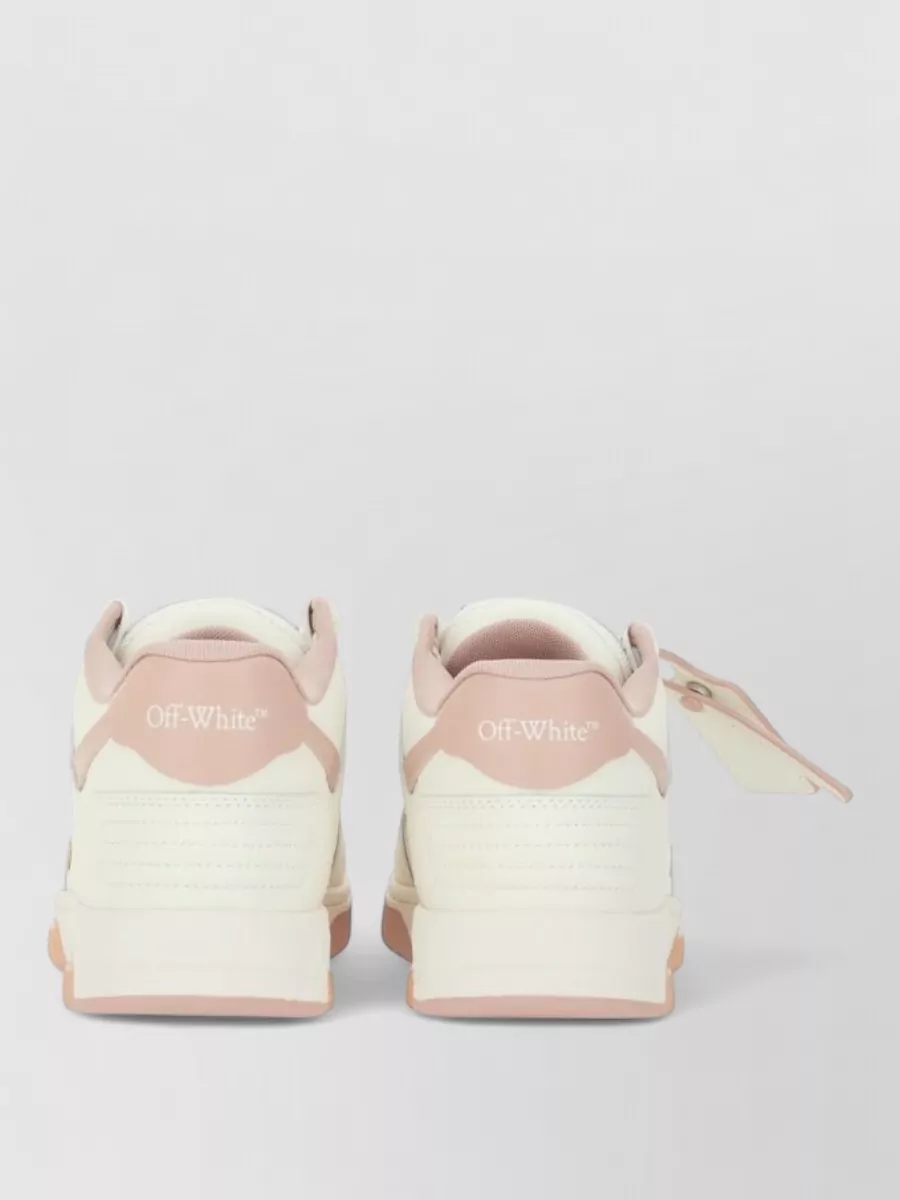 Off-White Sneakers Perforated Toe Contrast Panel Rubber Sole