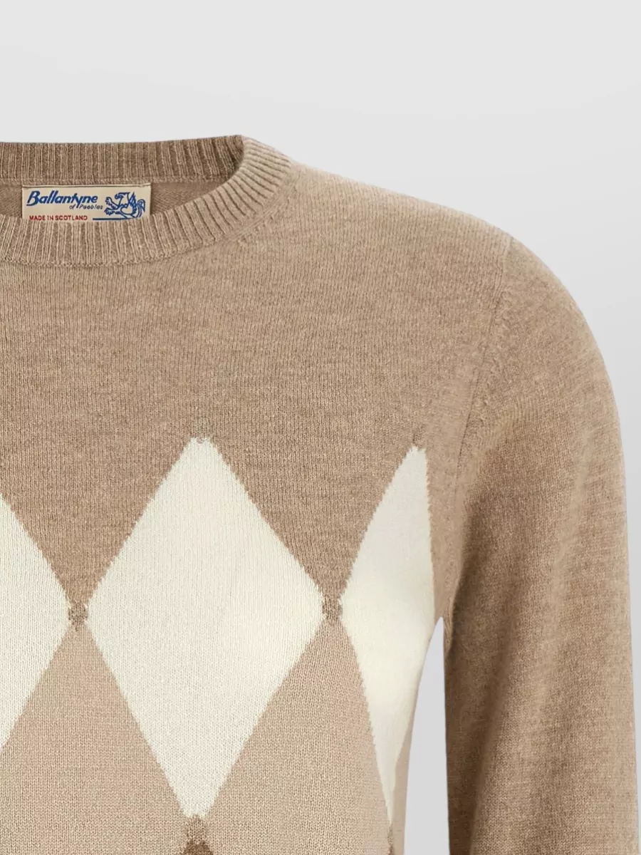 Ballantyne Cashmere Diamond-Pattern Sweater