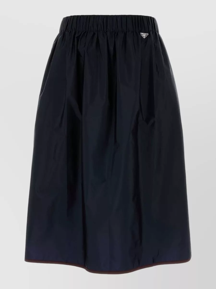 Prada Re-nylon Skirt Elastic Waistband In Multi