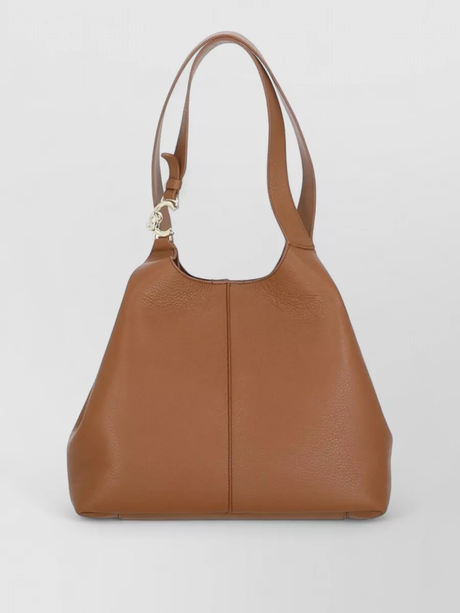 Coccinelle Pebbled Leather Shoulder Bag Two Handles