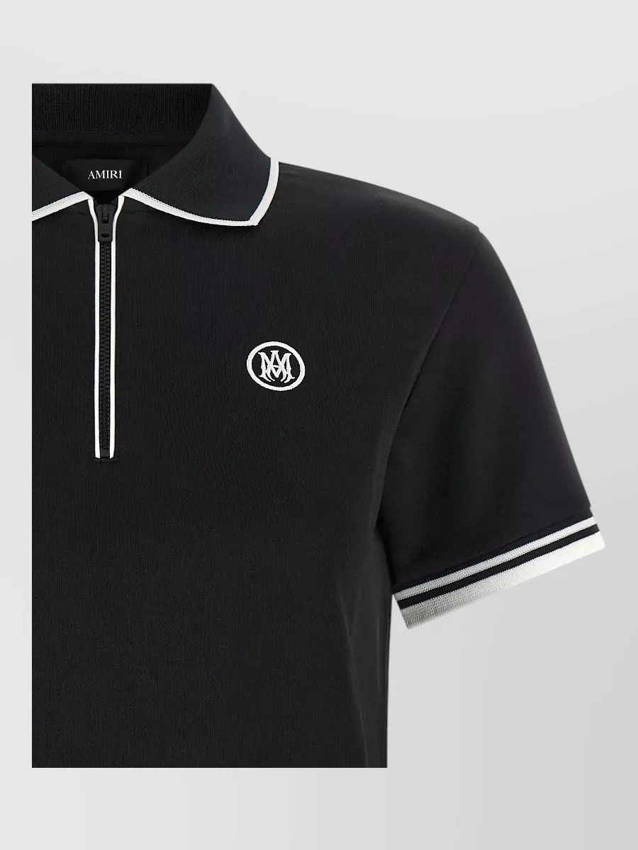 Amiri Short-sleeve zip polo top