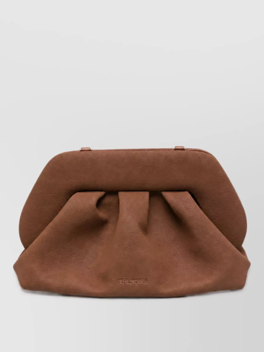 Themoiré bios pebbled clutch bag