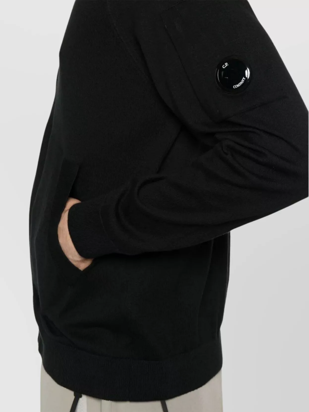 C.p. Company Double Zip Cardigan With Sleeve Pocket