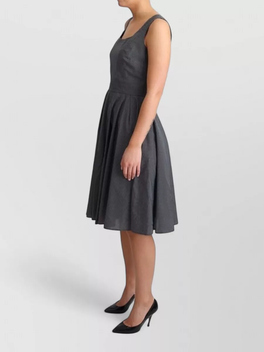 Dolce&Gabbana Polka-Dot Sleeveless A-Line Knee-Length Dress