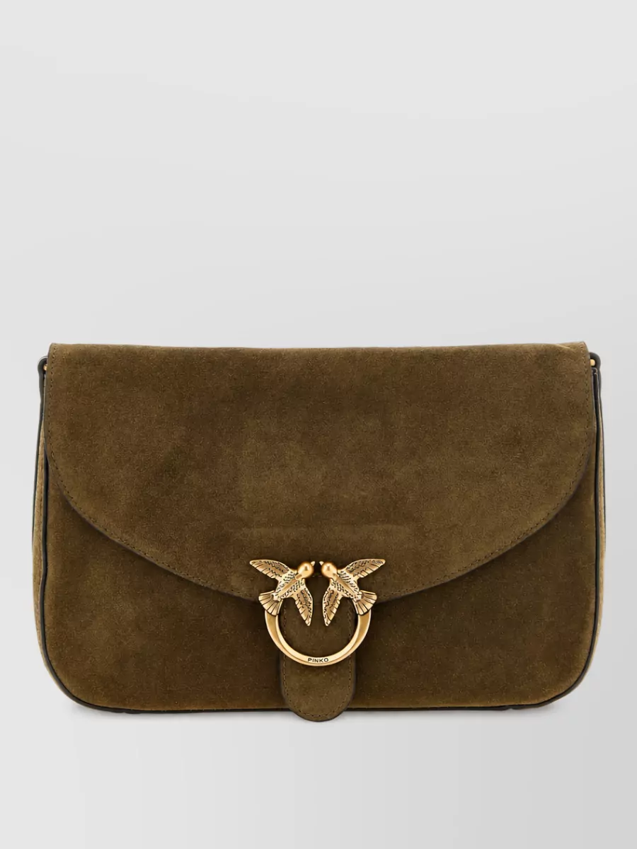 Pinko love bag medium leather clutch bag