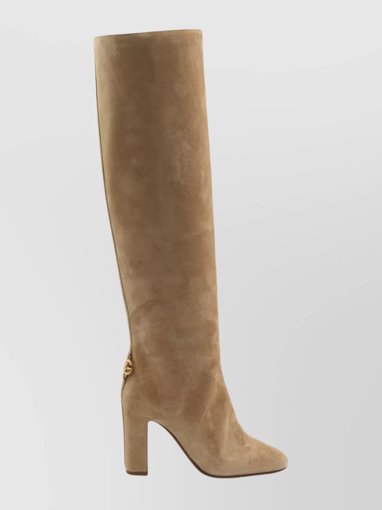 Dolce&Gabbana Suede Knee-High Boots Chunky Heel