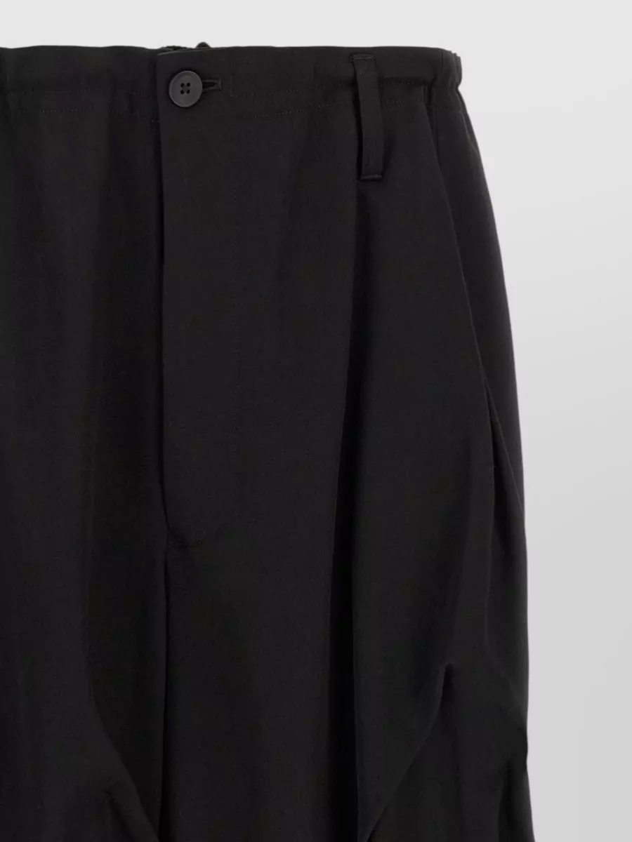 Yohji Yamamoto Wool Wide-Leg Drop-Crotch Trousers
