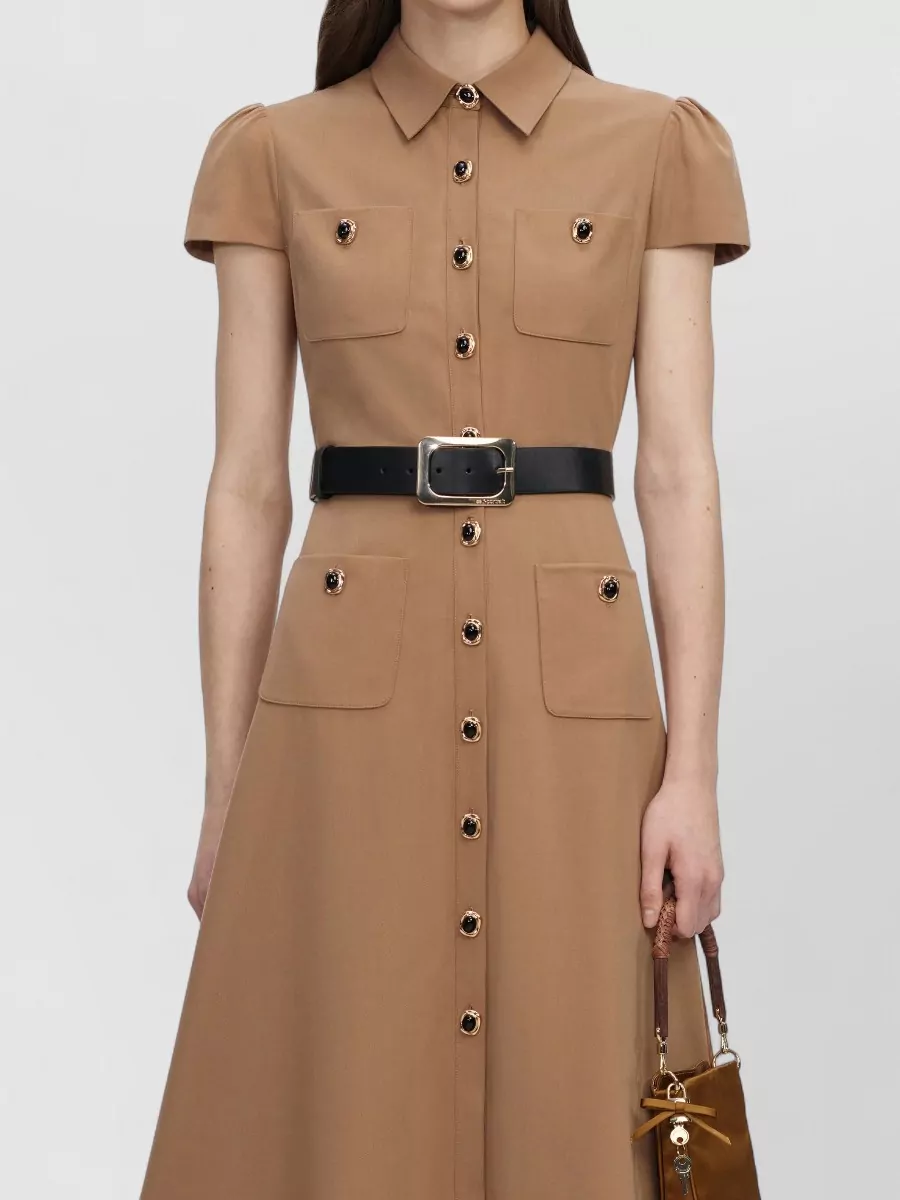 Self-Portrait Belted Midi Dress