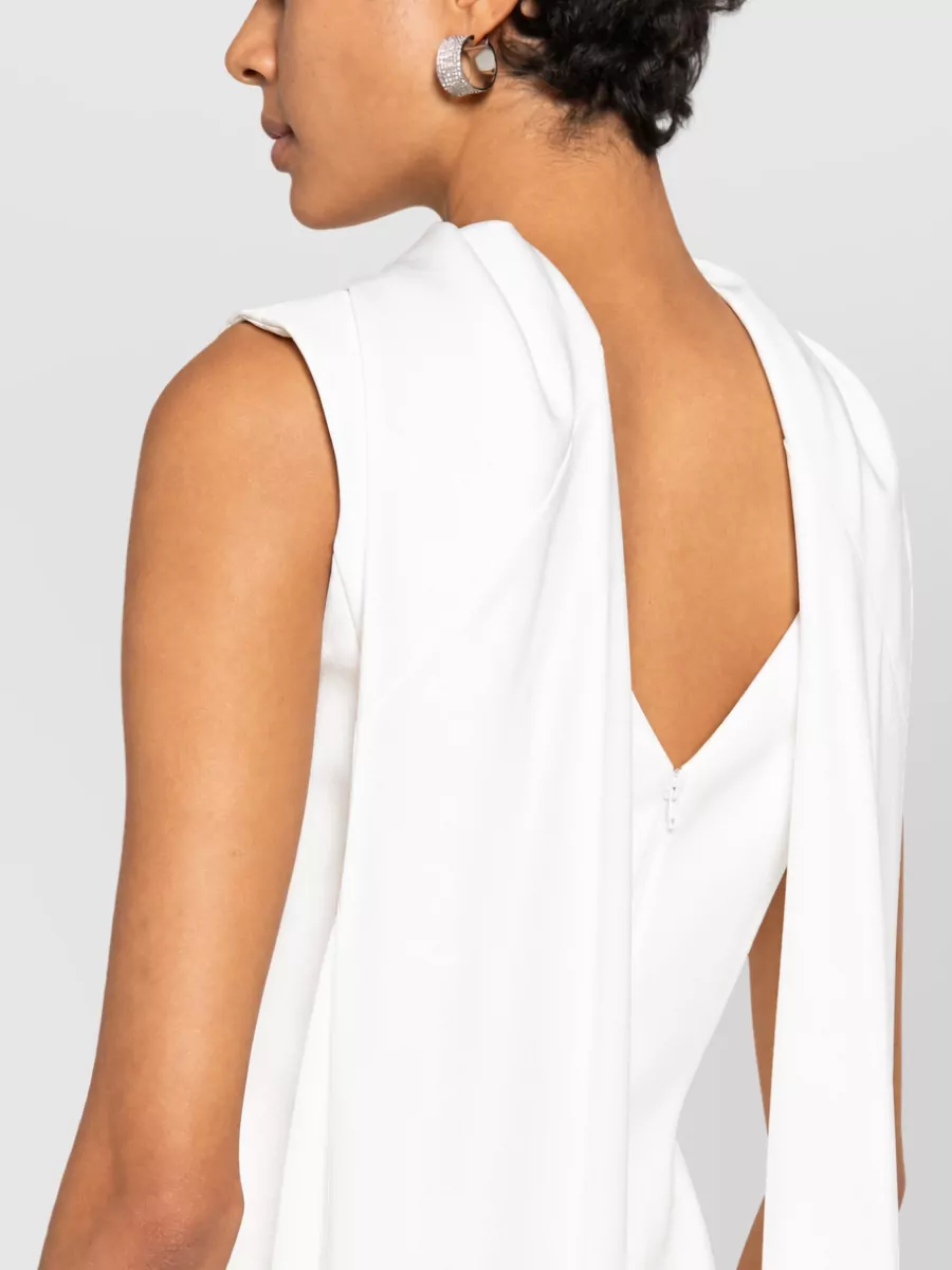 Solace London Sleeveless High Neck Draped Maxi Dress