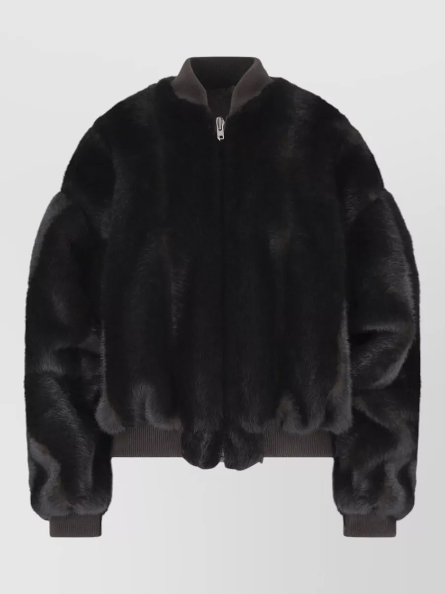 Mm6 Maison Margiela faux fur jacket