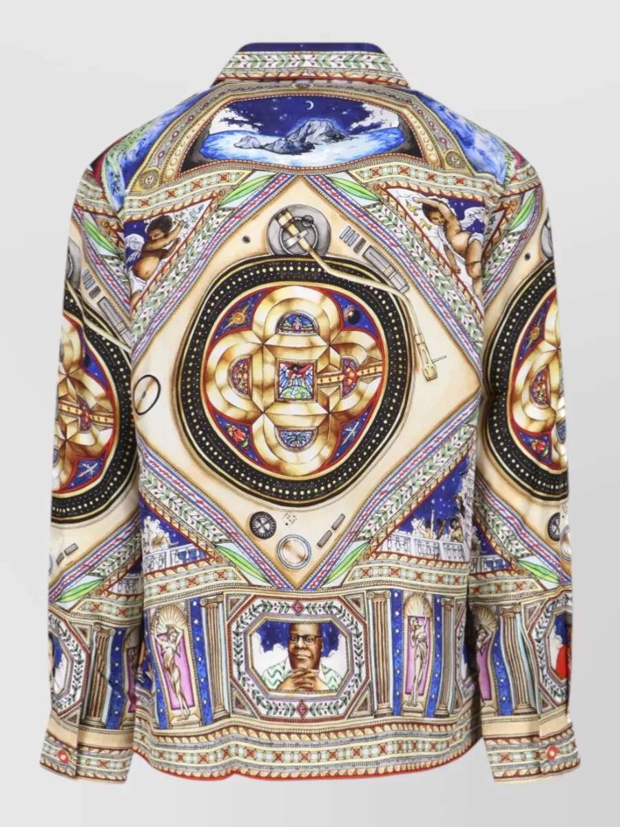 Casablanca Silk Printed Short-Sleeve Shirt