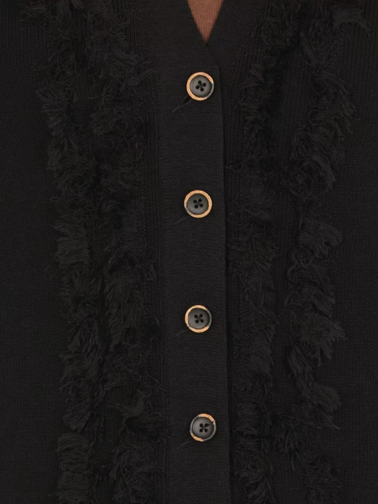 Uma Wang Fringed Cotton Knit Cardigan