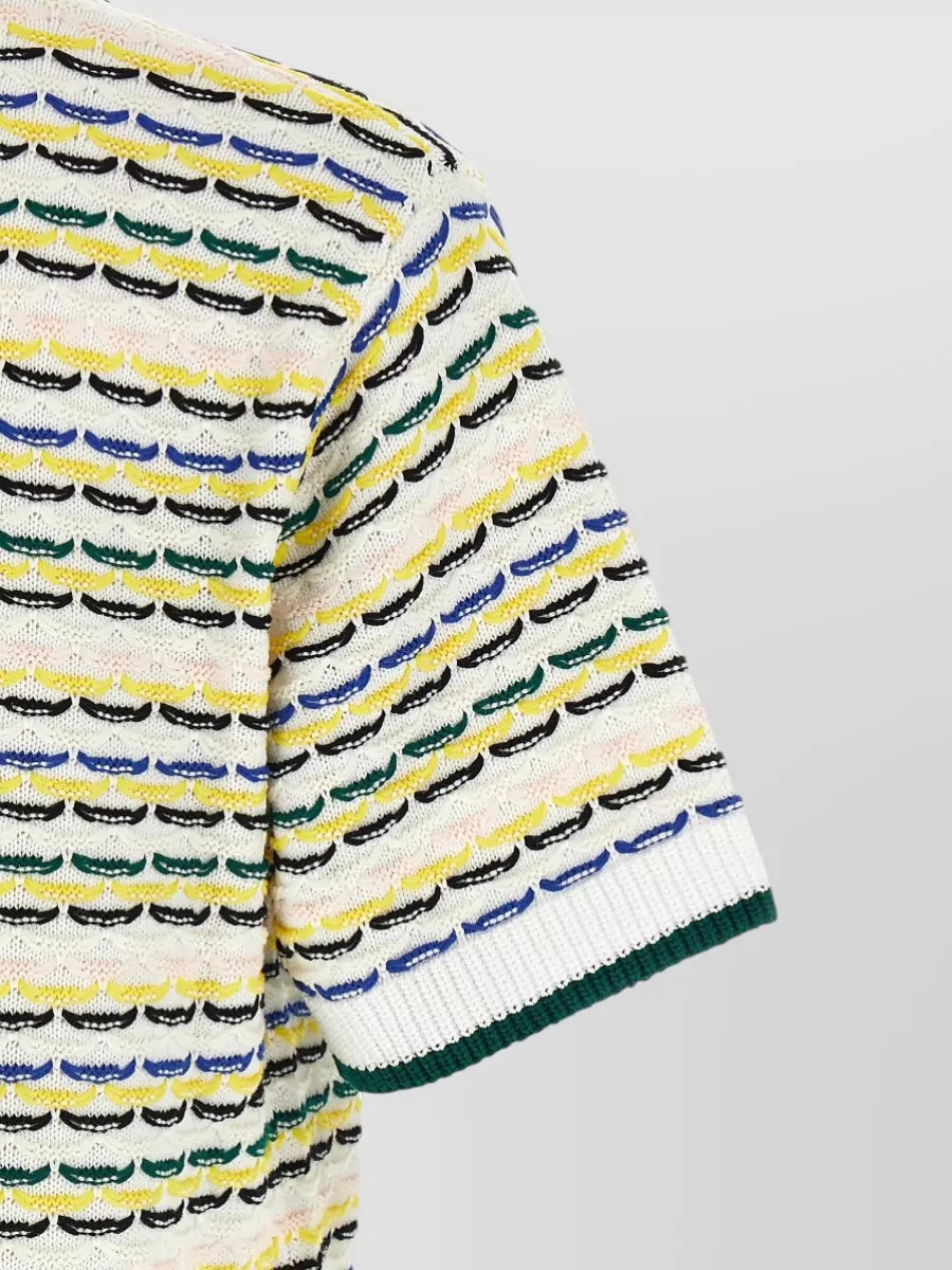 Casablanca Cotton Crochet Short Sleeve Shirt
