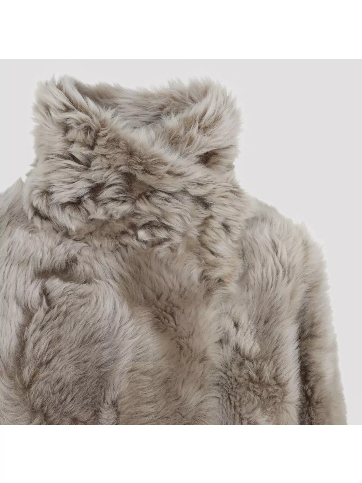 Yves Salomon Luxurious Faux Fur Long Sleeve Jacket